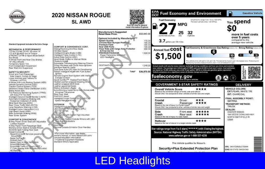 Used 2020 White Nissan SL image 6