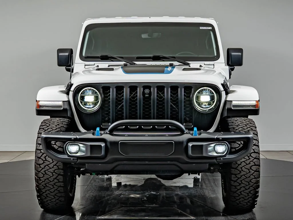 Used 2021 Bright White Clearcoat Jeep Unlimited Rubicon 4xe image 2