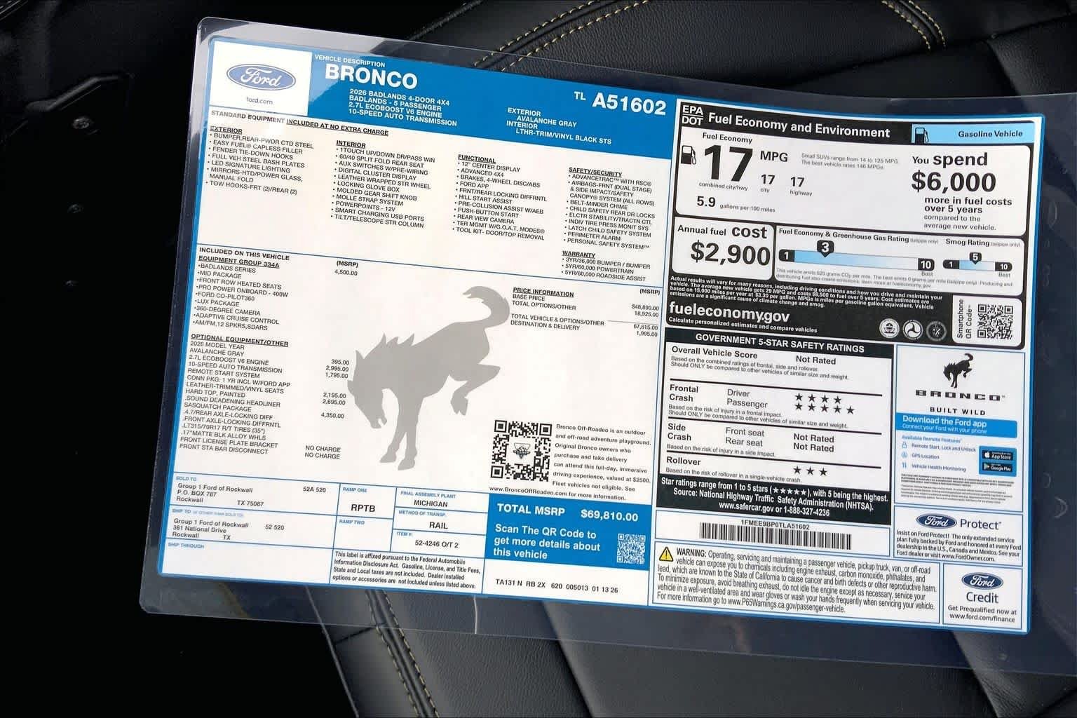 New 2026 Avalanche Ford Badlands® image 19
