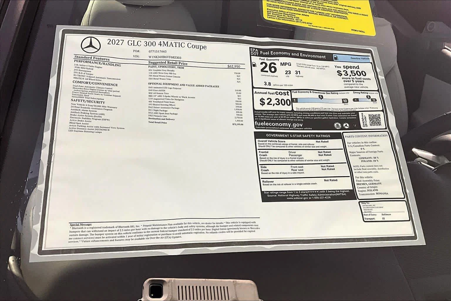 New 2027 Graphite Grey Metallic Mercedes-Benz GLC 300 image 18
