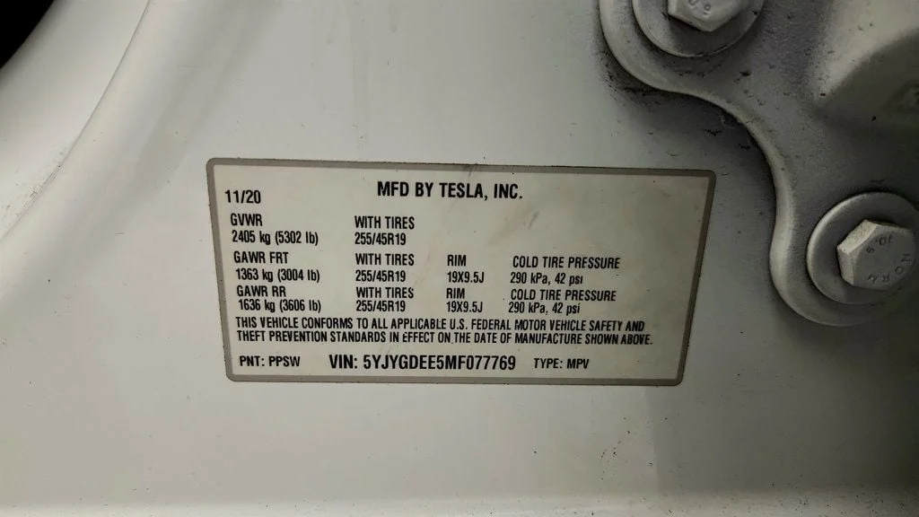 Used 2021 Pearl White Multi-Coat Tesla Long Range AWD w/ Acceleration Boost & Aerodynamic Wheel Pkg image 24