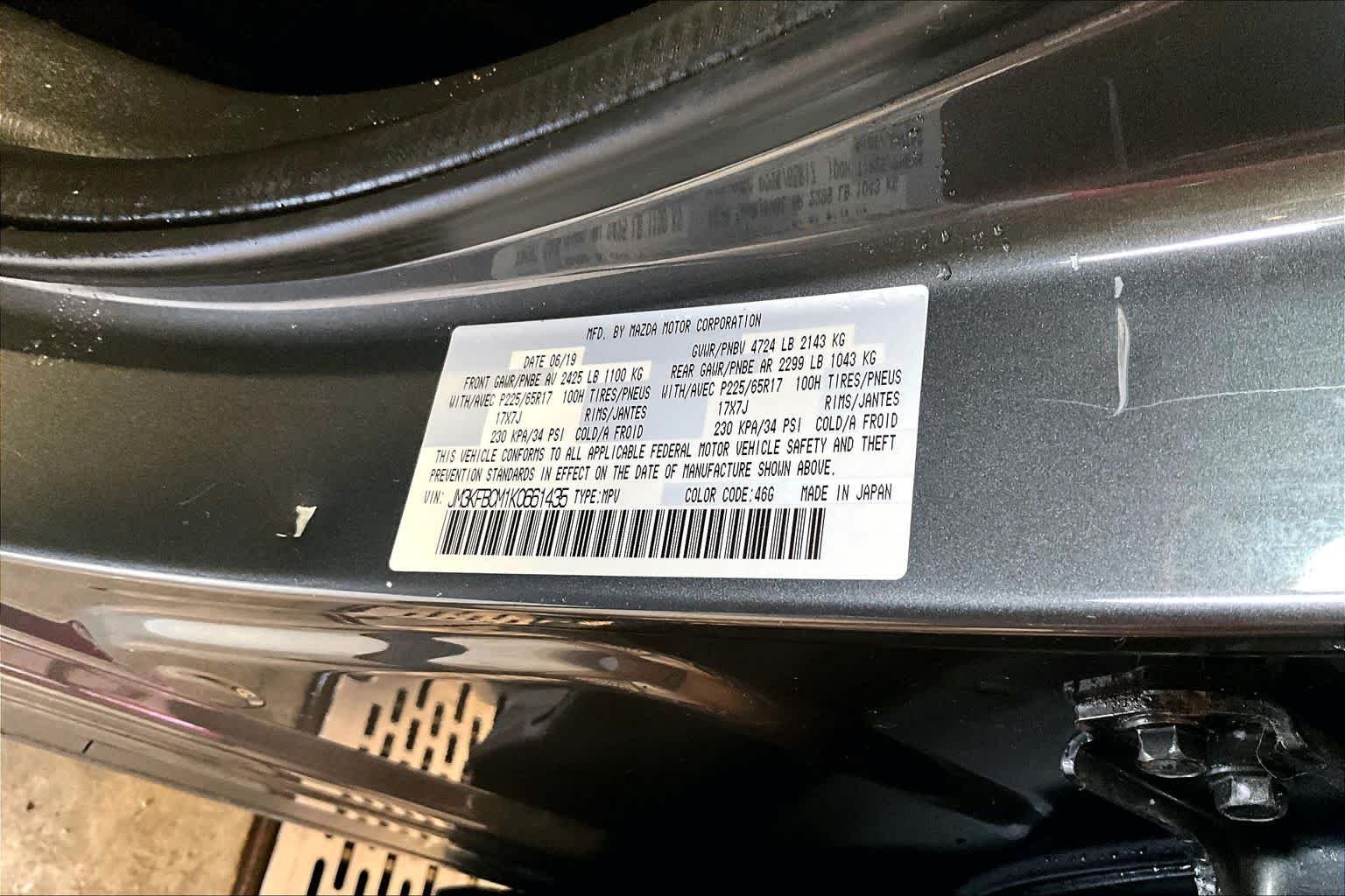 Used 2019 Machine Gray Metallic Mazda Touring image 34