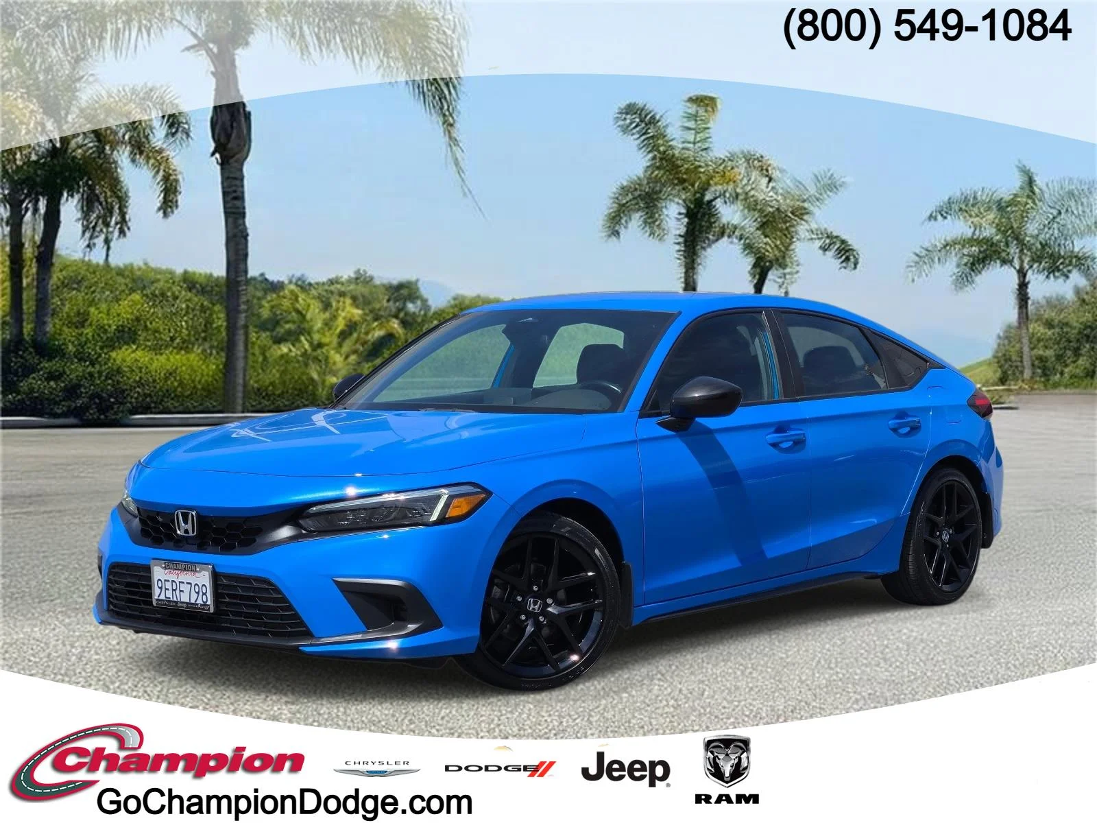 Used 2023 Boost Blue Pearl Honda Sport CVT image 1