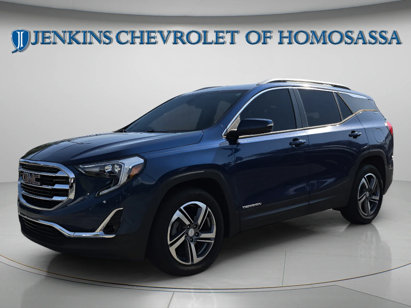 Used 2020 Blue Emerald Metallic GMC SLT image 10