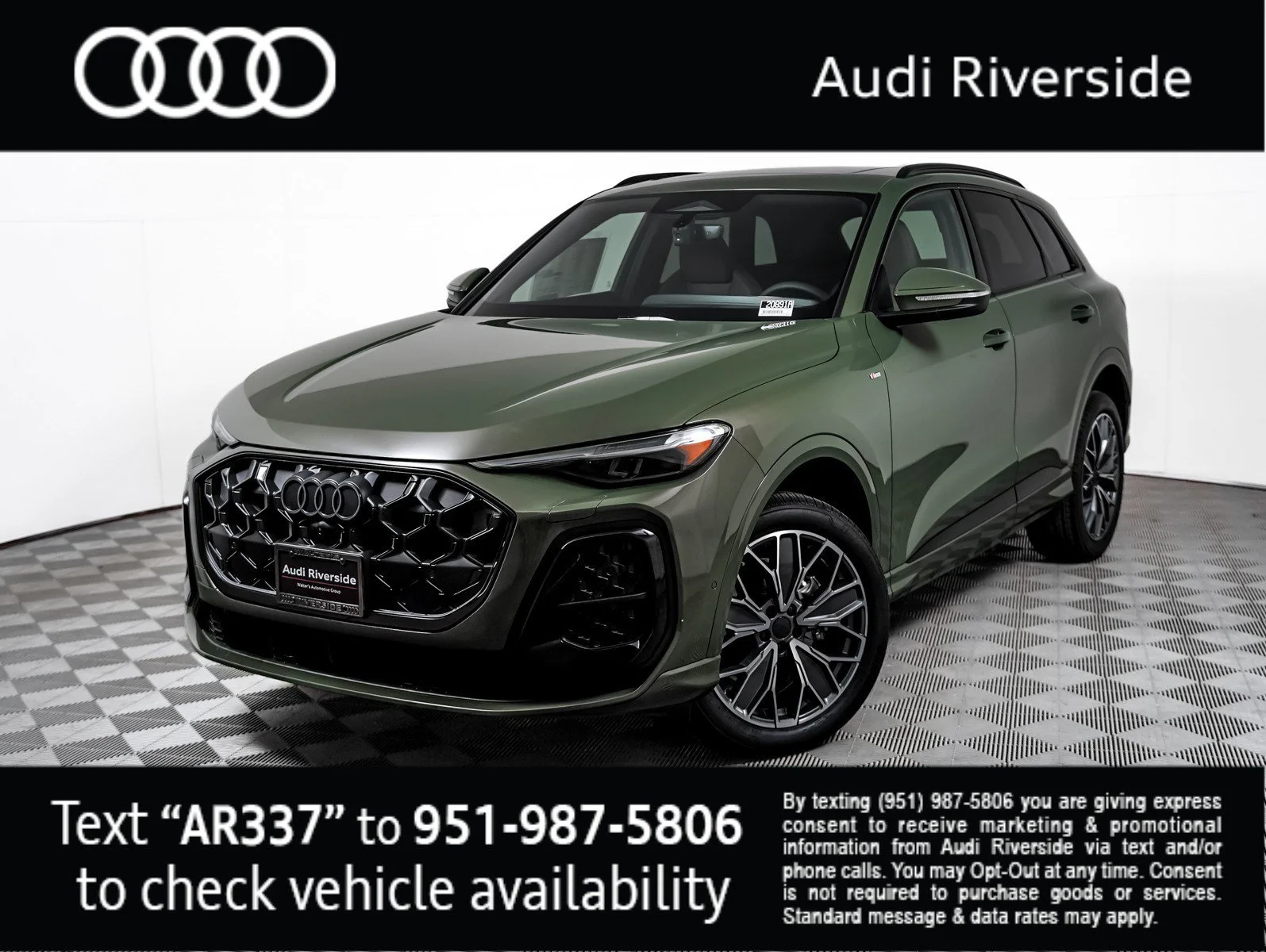 New 2026 District Green Metallic Audi Premium Plus image 1