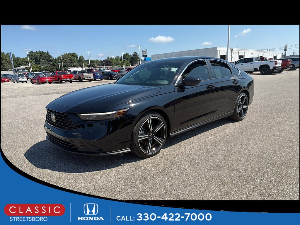 Certified Used 2025 Crystal Black Pearl Honda Sport image 1