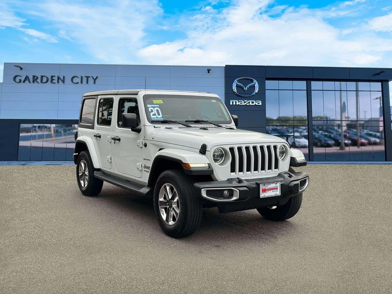 Used 2020 Bright White Clearcoat Jeep Sahara 4x4 image 1