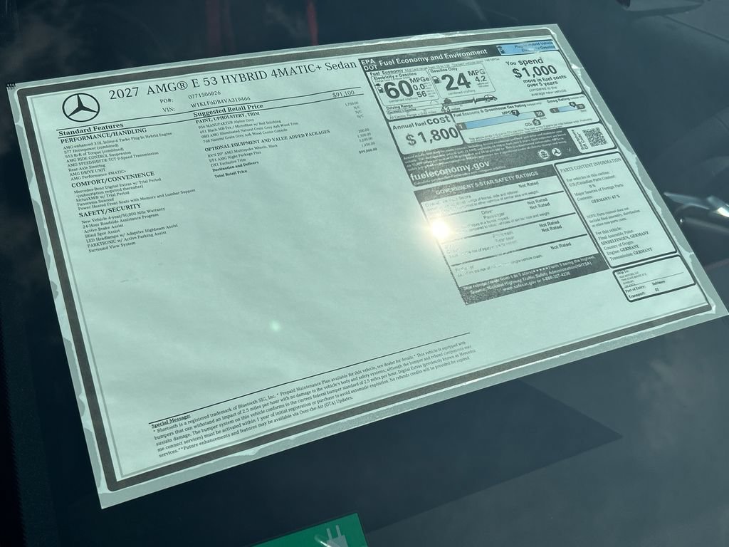 New 2027 MANUFAKTUR Alpine Grey Mercedes-Benz AMG® E 53 E 4MATIC+ Sedan image 78