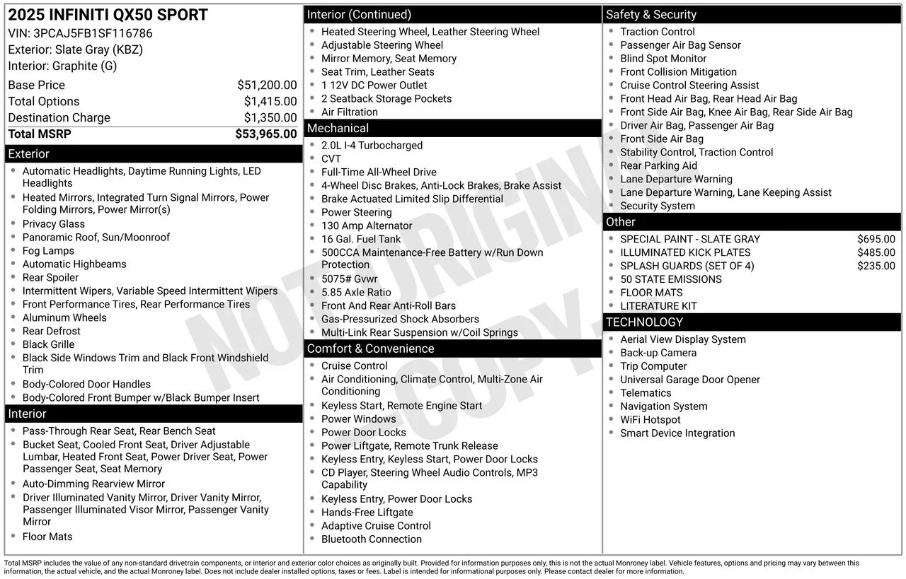 Certified Used 2025 Slate Gray INFINITI SPORT image 34