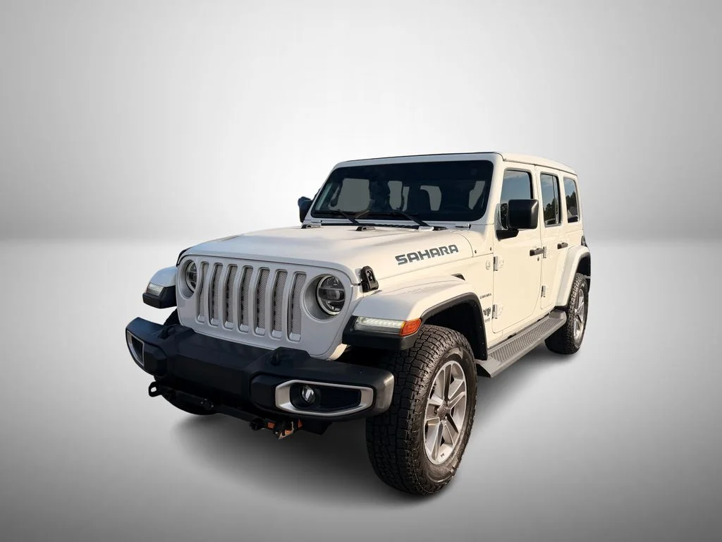 Used 2020 White Jeep Unlimited Sahara image 2