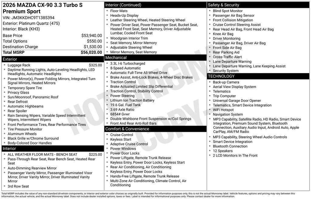 New 2026 Silver Mazda 3.3 Turbo S Premium image 4