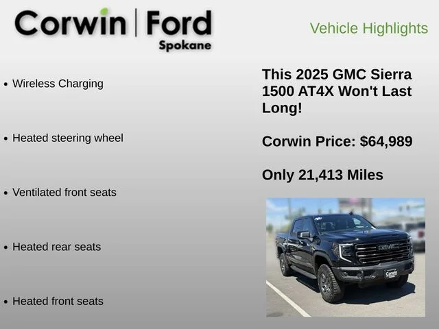 Used 2025 Onyx Black GMC AT4X image 12