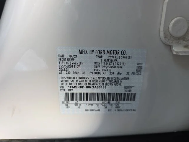 Used 2024 White Metallic Ford XLT image 34