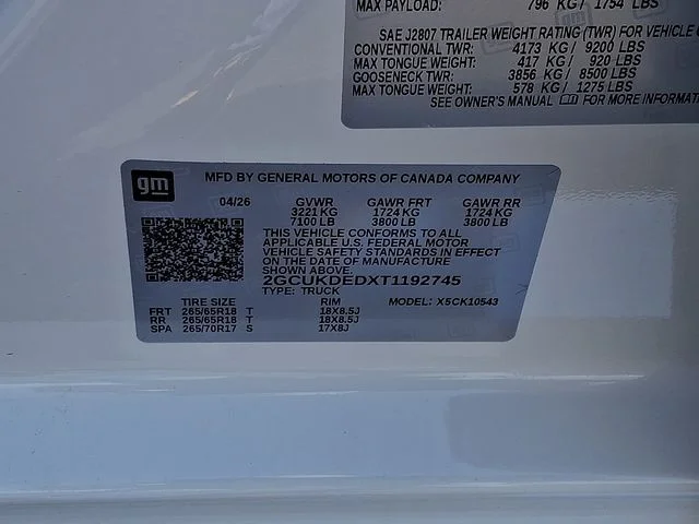 New 2026 White Chevrolet LT image 22