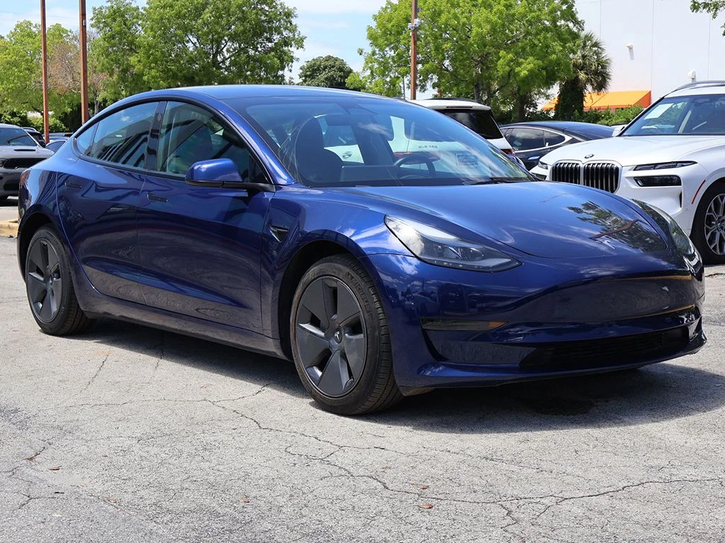Used 2023 Tesla Model 3 Base with VIN 5YJ3E1EAXPF458288 for sale in Miami, FL