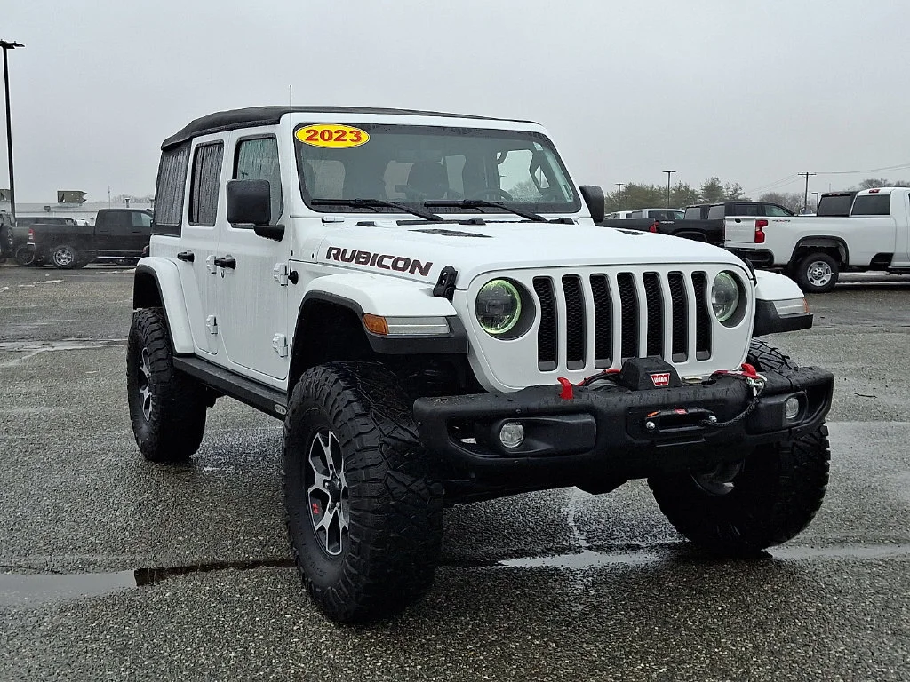 Used 2023 Bright White Clearcoat Jeep Rubicon image 2