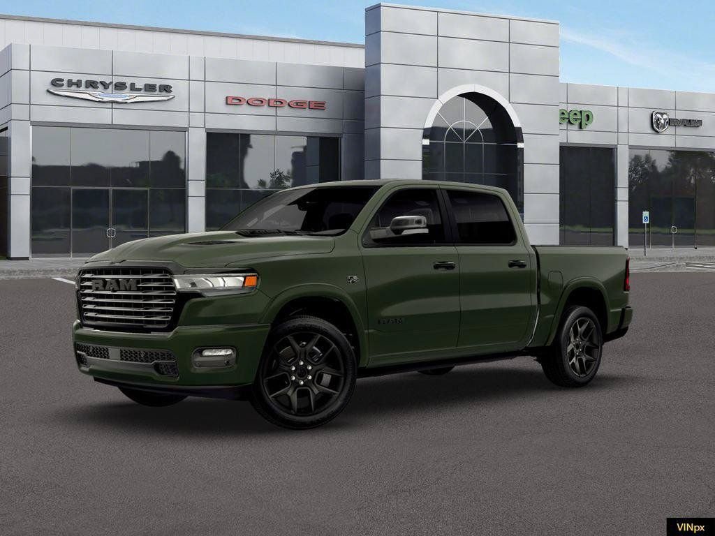 New 2026 Serrano-Green Metallic Exterior Paint RAM Laramie image 2