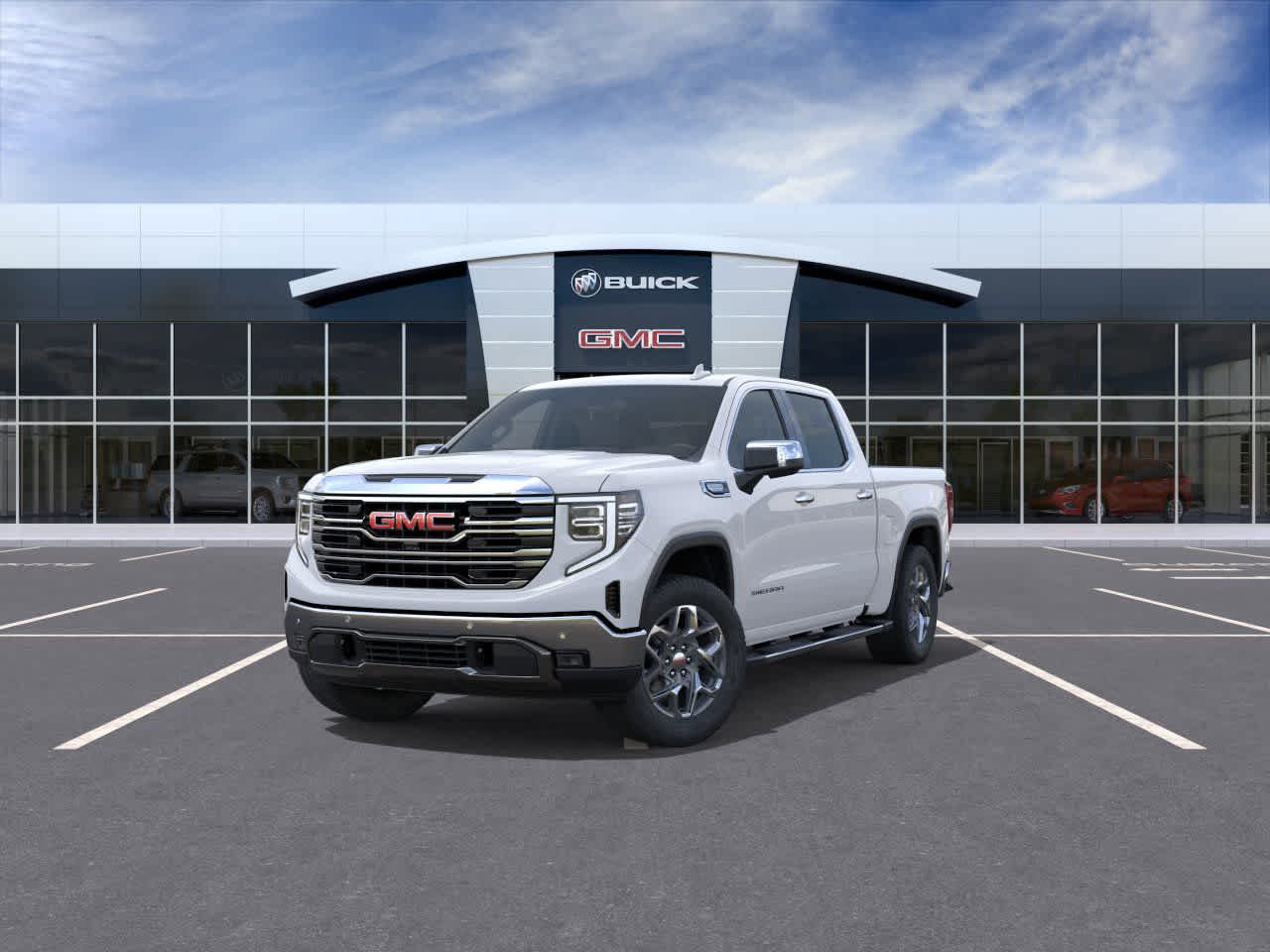 New 2026 Glacier White Tricoat GMC SLT image 8
