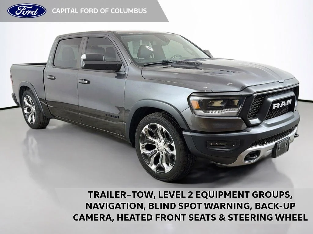 Used 2019 Granite Crystal Clearcoat Metallic Ram Rebel image 1