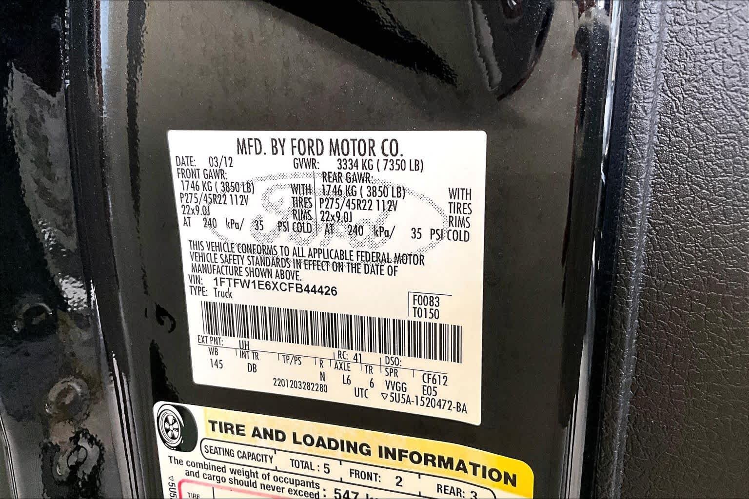 Used 2012 Tuxedo Black Metallic Ford Harley-Davidson image 31