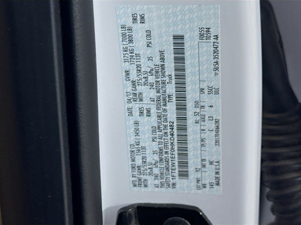 Used 2017 Oxford White Ford Lariat image 44