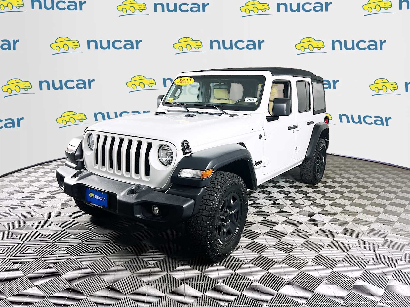 Used 2022 Bright White Clearcoat Jeep Unlimited Sport image 3