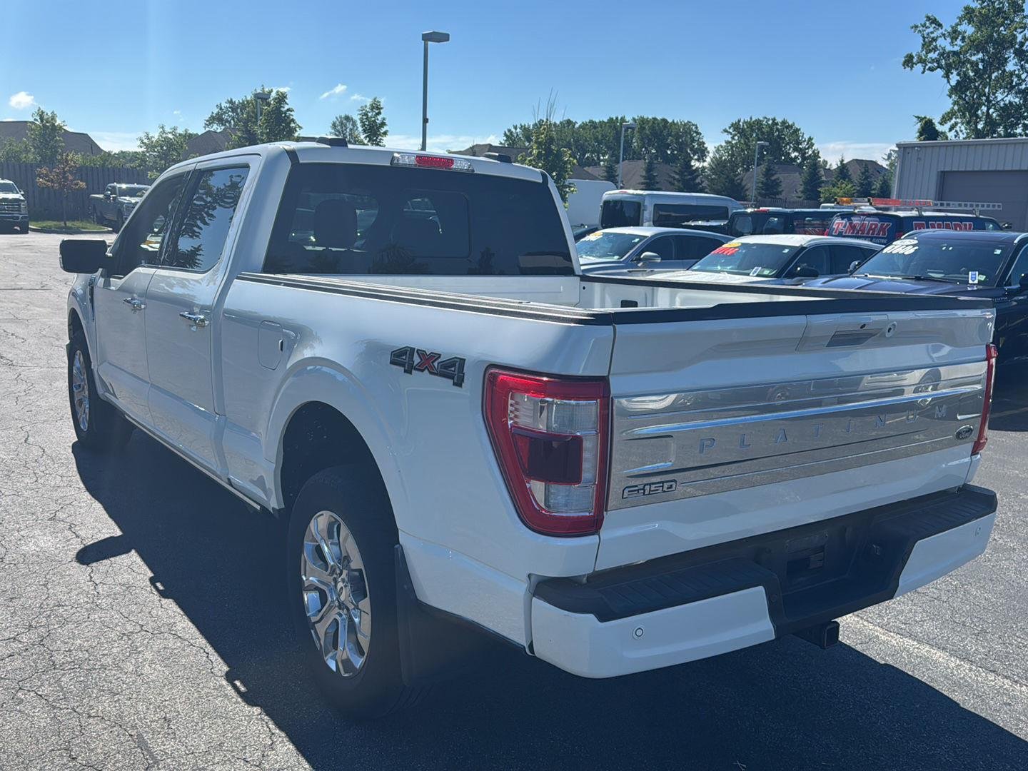 Used 2021 Star White Metallic Tri-Coat Ford Platinum image 3