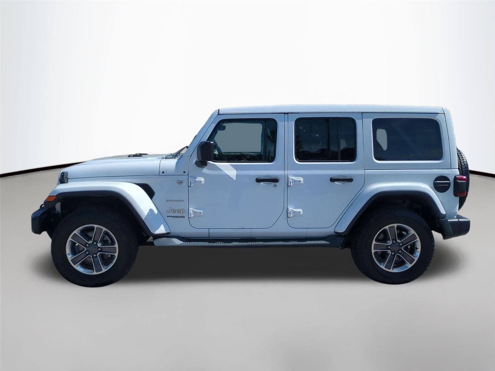 Used 2019 Bright White Clearcoat Jeep Sahara image 2