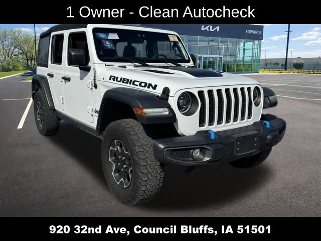Used 2023 Jeep Wrangler 4xe Rubicon 4XE with VIN 1C4JJXR6XPW651080 for sale in Council Bluffs, IA