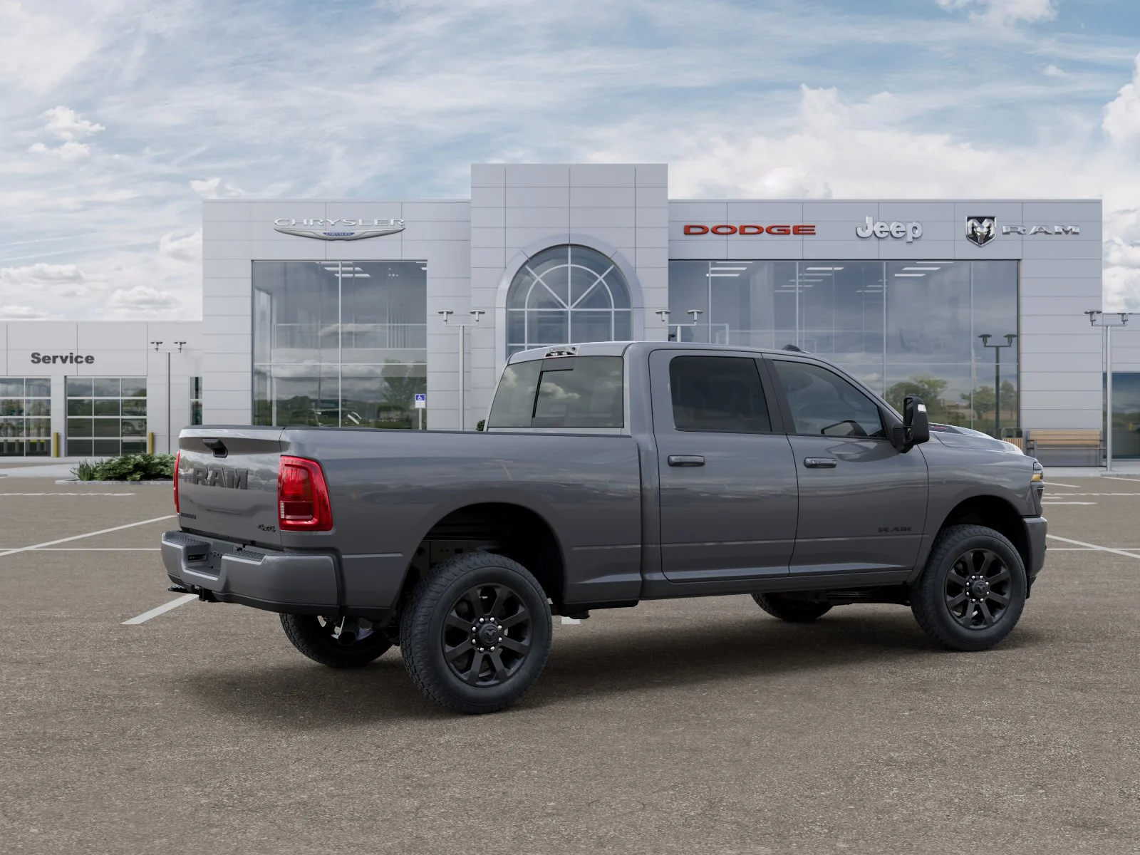 New 2026 Ceramic Gray Clear-Coat Exterior Paint RAM Laramie image 4