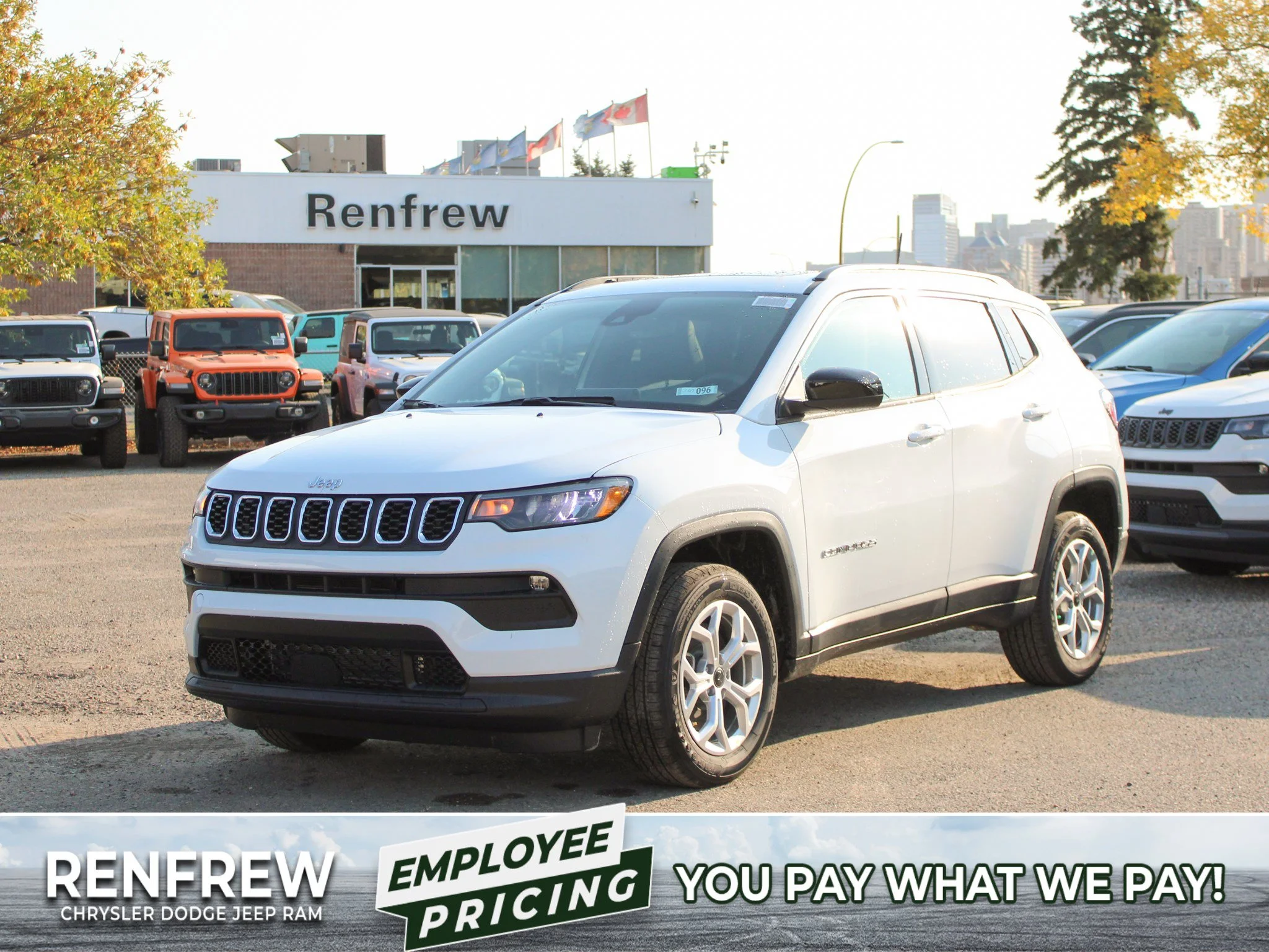 New 2026 White Jeep North* 4x4, Pano Sunroof, Remote Start, Alpine Audio, Heated Seats image 1
