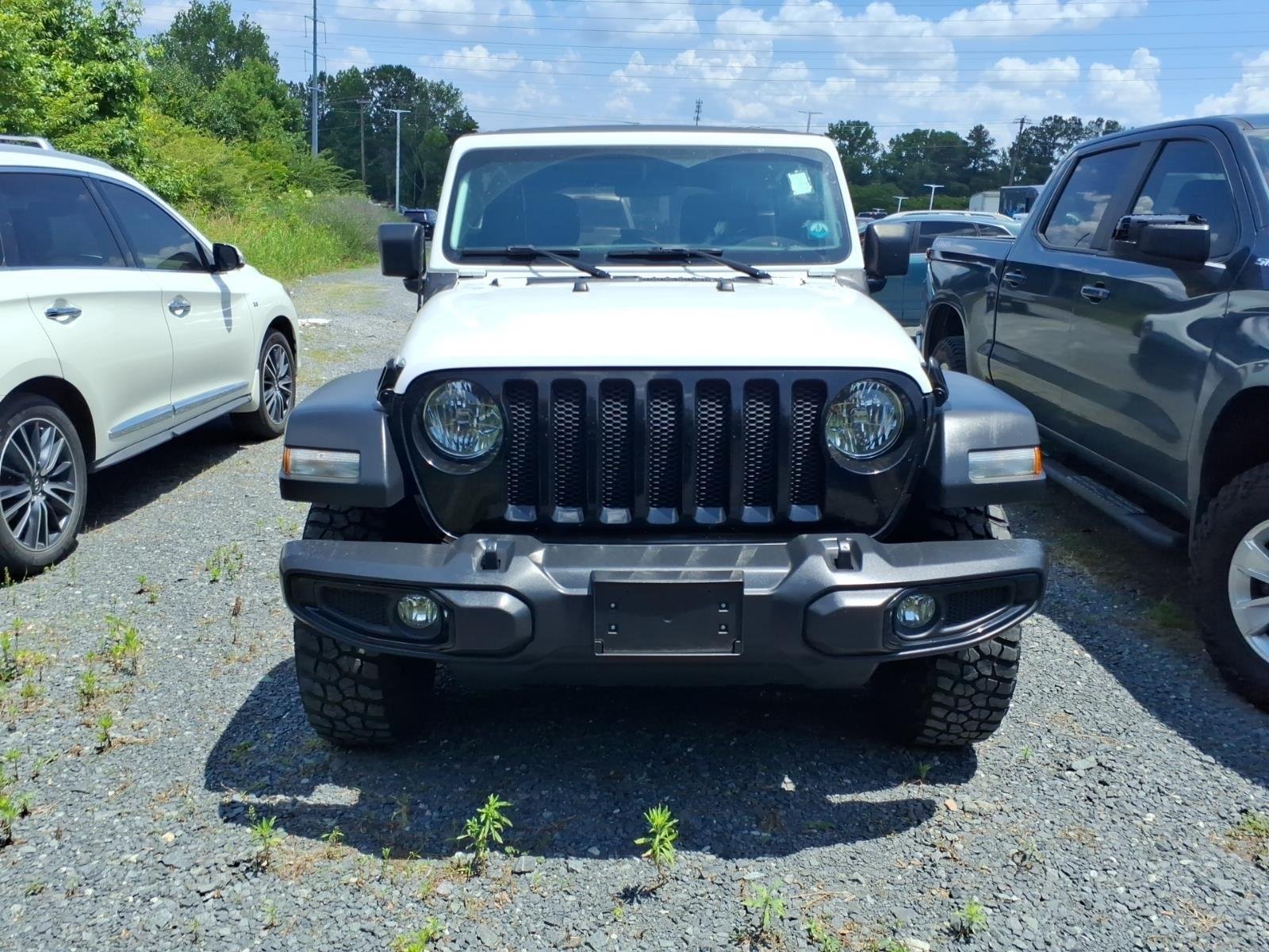 Used 2022 Bright White Clearcoat Jeep Unlimited Willys Sport image 4