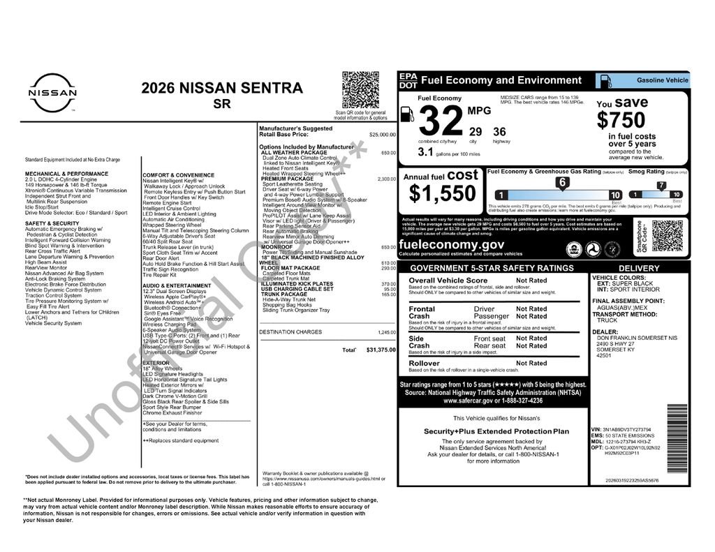 Certified Used 2026 Black Nissan SR image 25