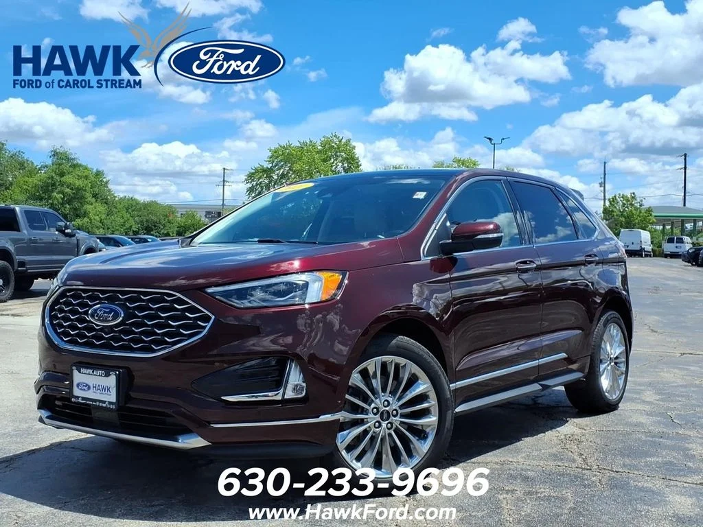 Used 2021 Burgundy Ford Titanium image 3