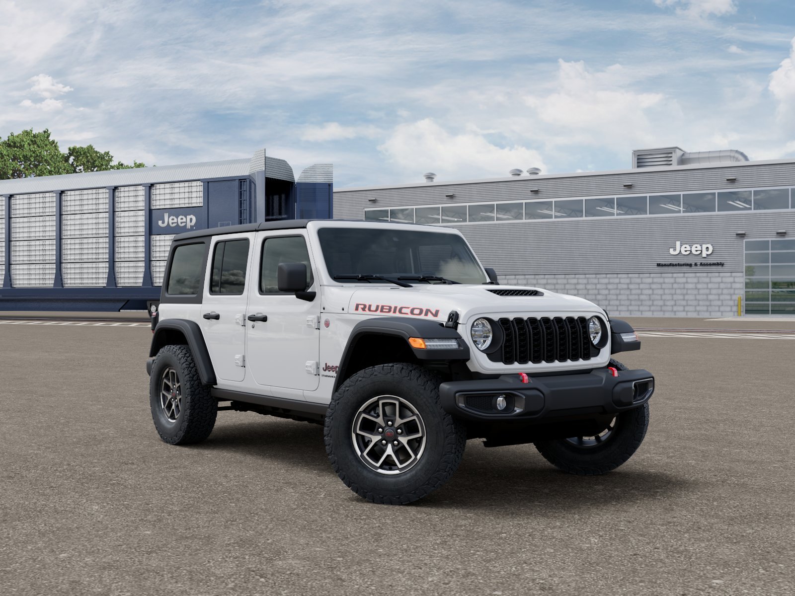 New 2026 Bright White Clear-Coat Exterior Paint Jeep Rubicon image 3