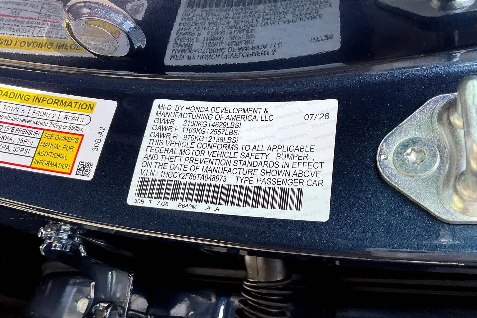 New 2026 Canyon River Blue Metallic Honda Touring image 19