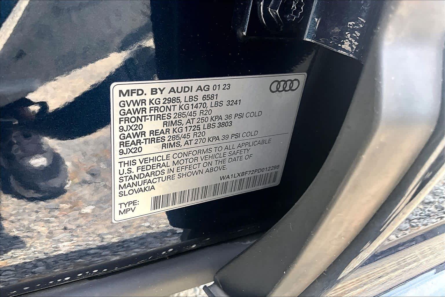 Used 2023 Waitomo Blue Metallic Audi Premium Plus image 34