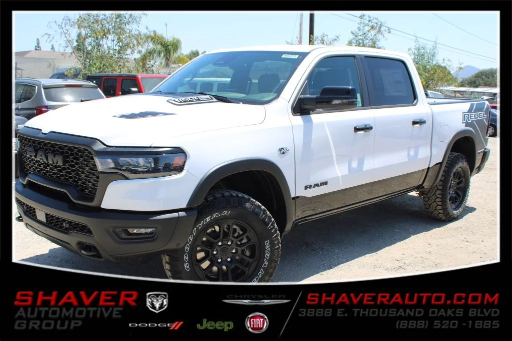 New 2026 Bright White Clear-Coat Exterior Paint Ram Rebel image 1
