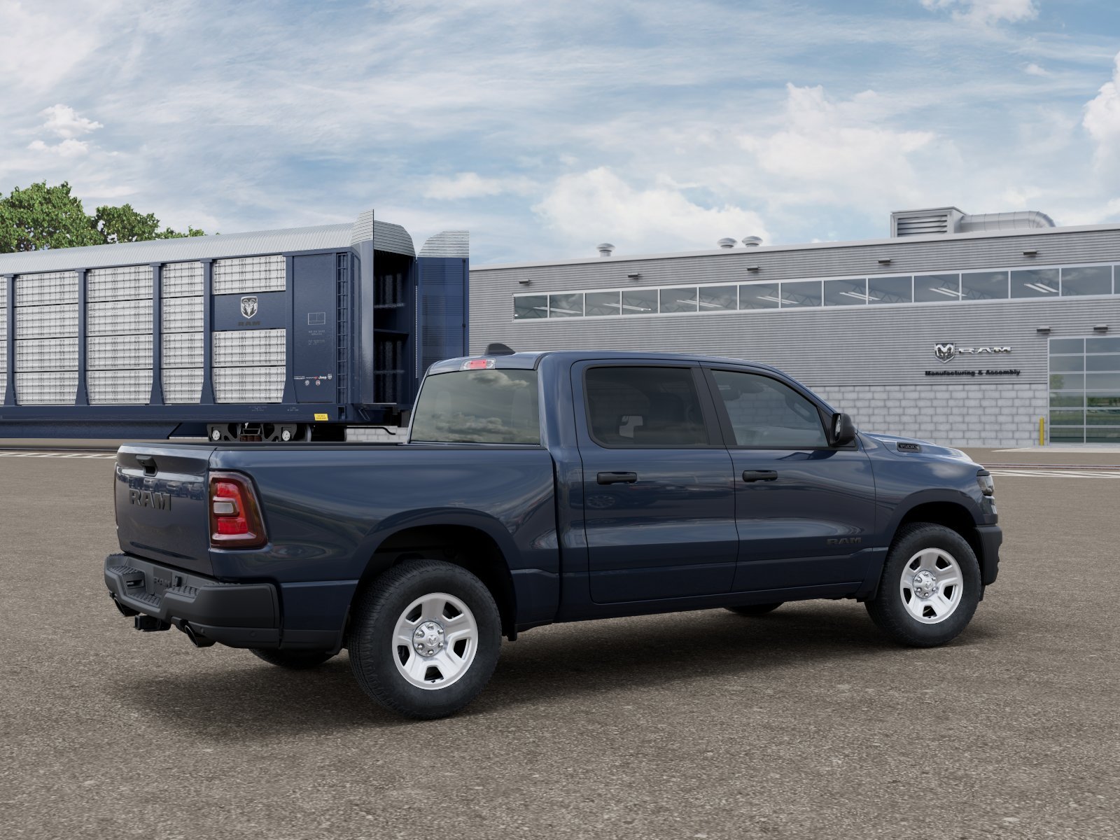 New 2026 Forged Blue Metallic Exterior Paint RAM TRADESMAN image 2