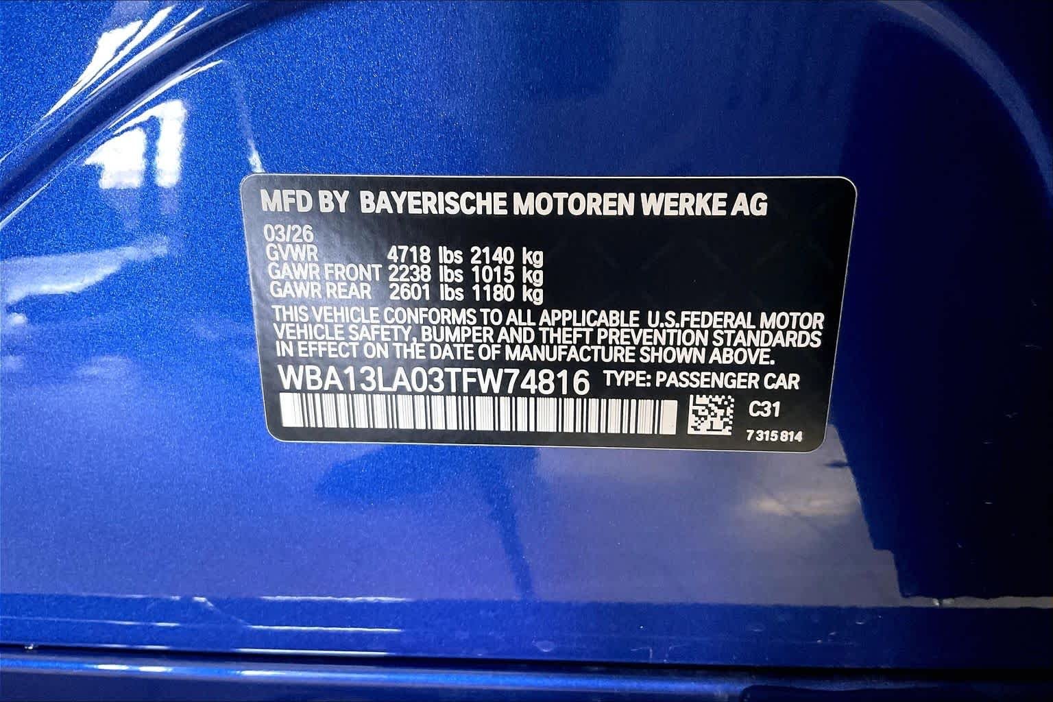 New 2026 Portimao Blue Metallic BMW 330i image 18