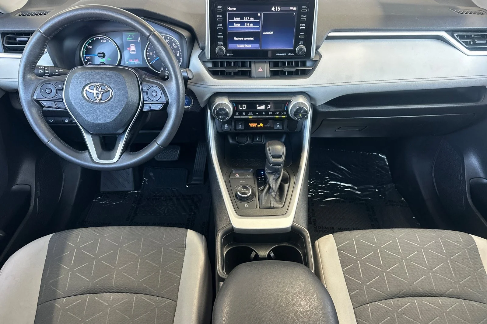Certified Used 2021 Super White Toyota Hybrid XLE image 12