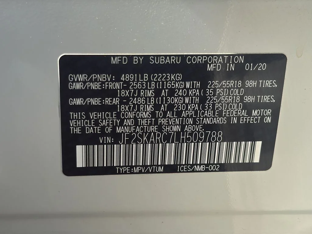 Used 2020 White Subaru Sport image 34