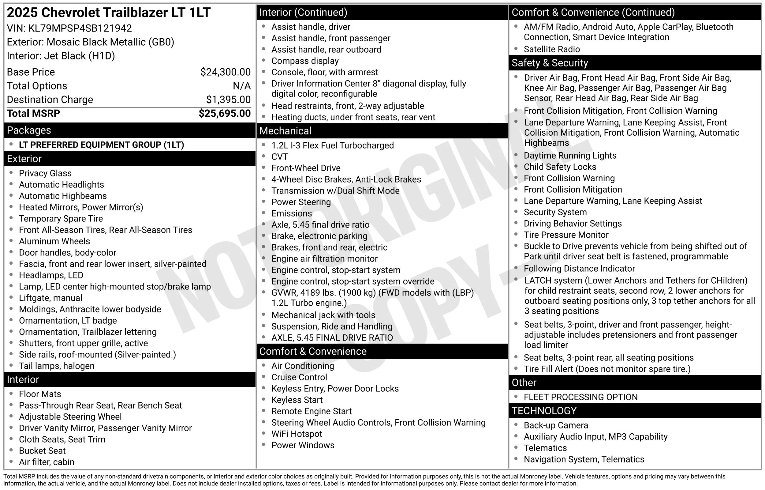 Used 2025 Mosaic Black Metallic Chevrolet LT image 39