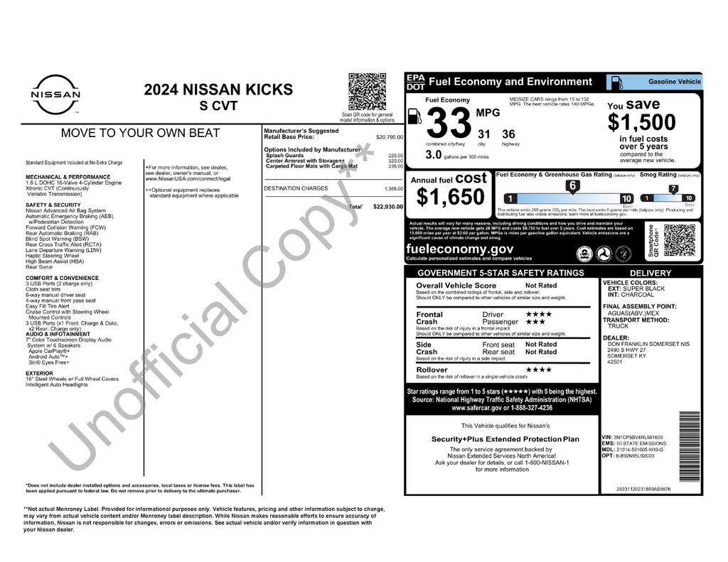Used 2024 Black Nissan S image 24