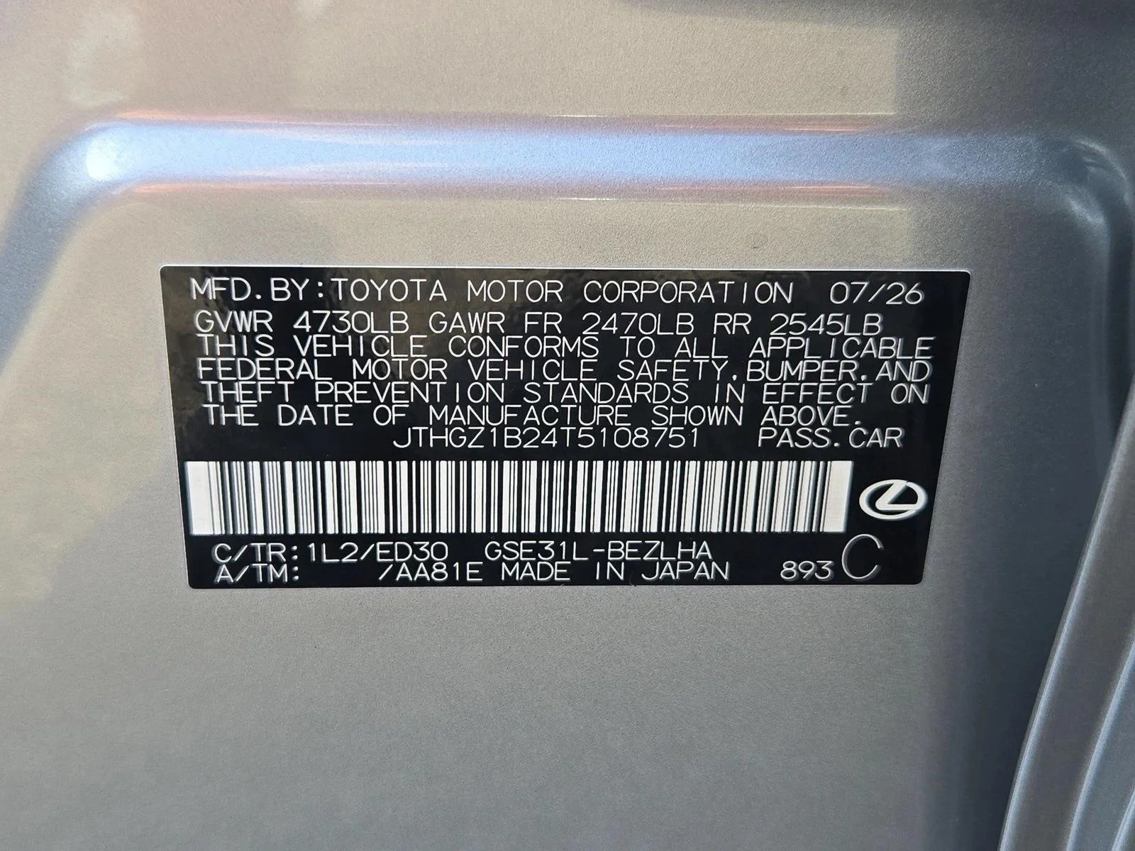 New 2026 Iridium Lexus  350 F SPORT image 17