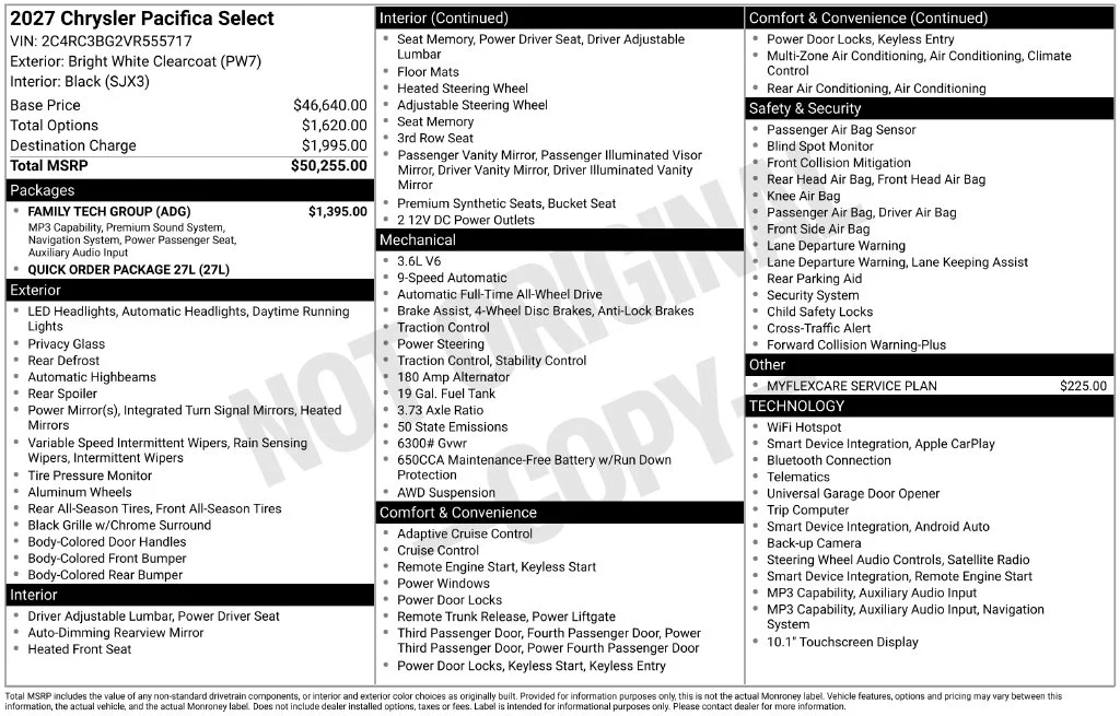 New 2027 Bright White Clear-Coat Exterior Paint Chrysler Select image 6