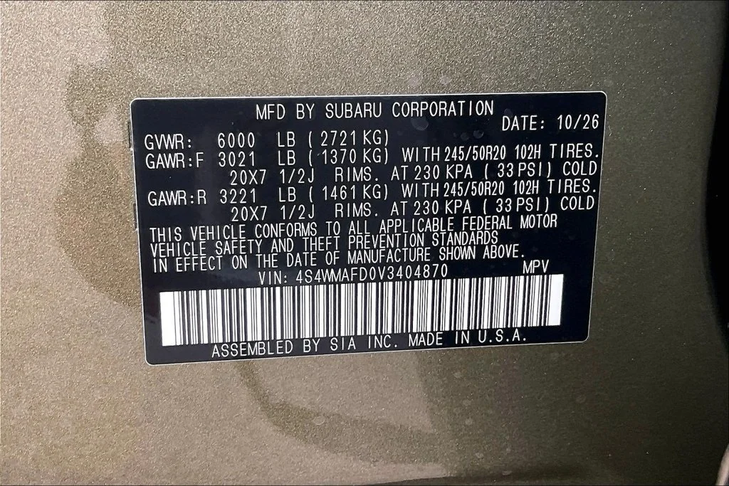 New 2027 AUTUMN GREEN METALLIC Subaru Limited 8-Passenger image 13
