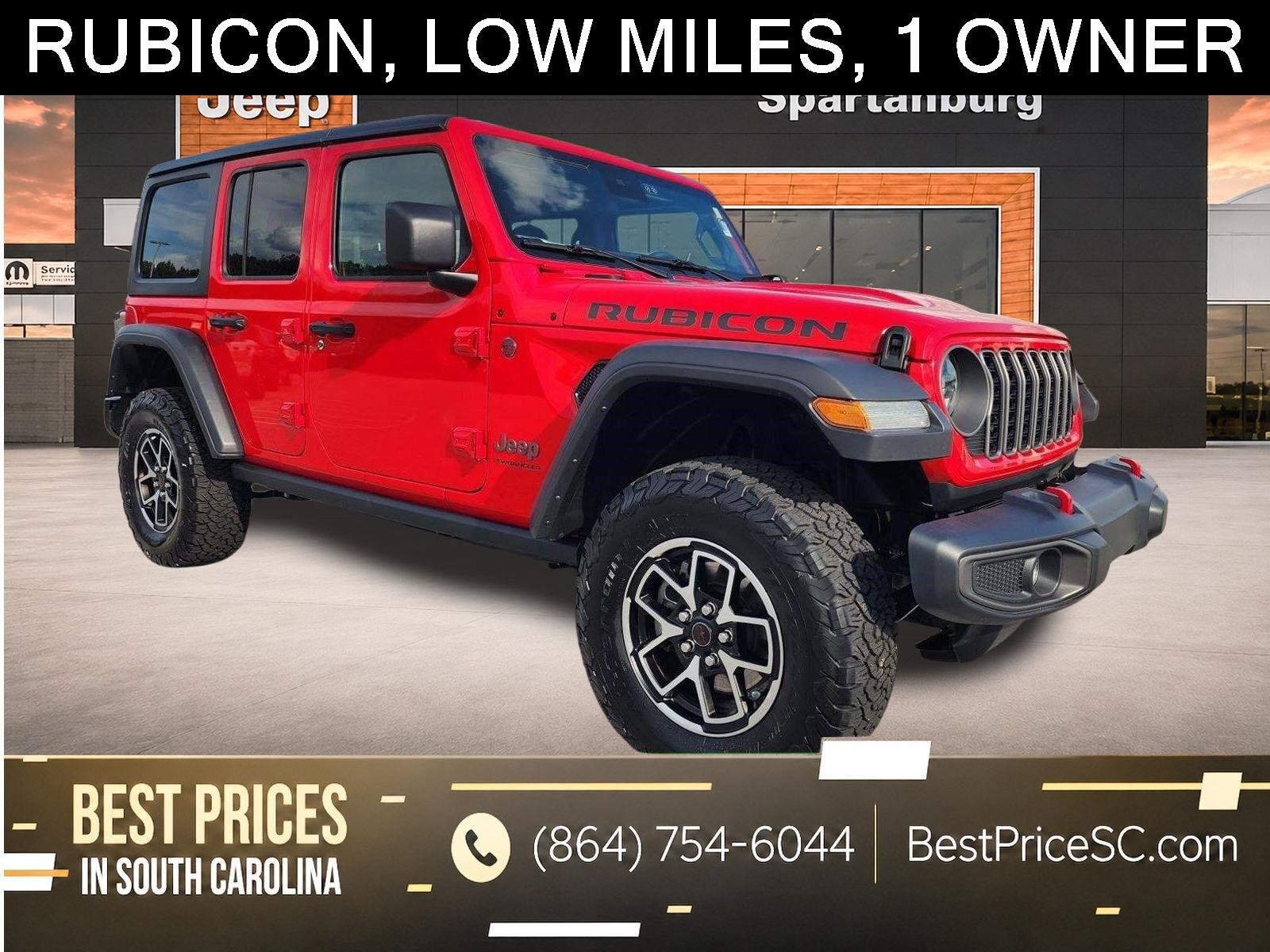 Certified Used 2025 Firecracker Red Clearcoat Jeep Rubicon image 1