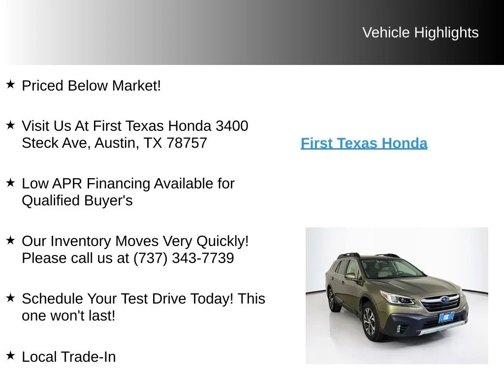 Used 2020 Green Metallic Subaru Limited image 10