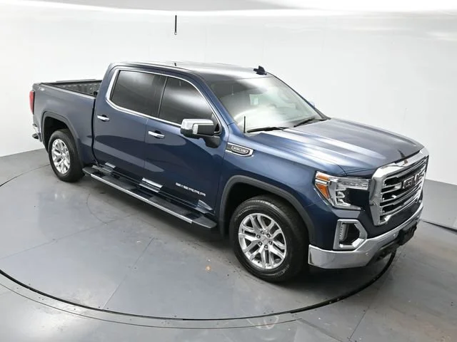 Used 2021 PACIFIC BLUE METALLIC GMC SLT image 30